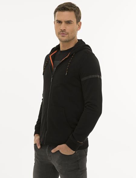 Siyah Regular Fit Sweatshirt - 50227595002