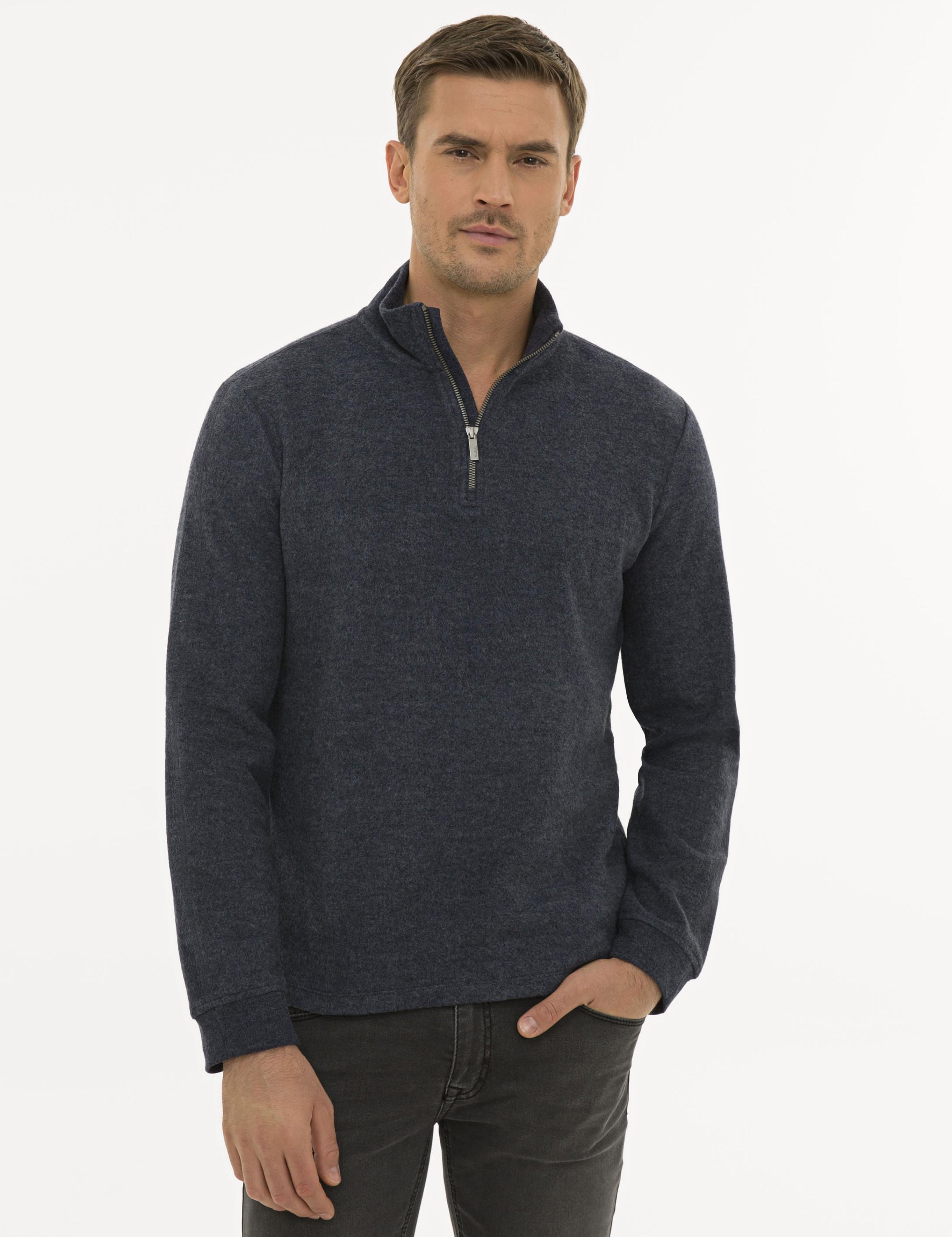 Lacivert Melanj Regular Fit Sweatshirt