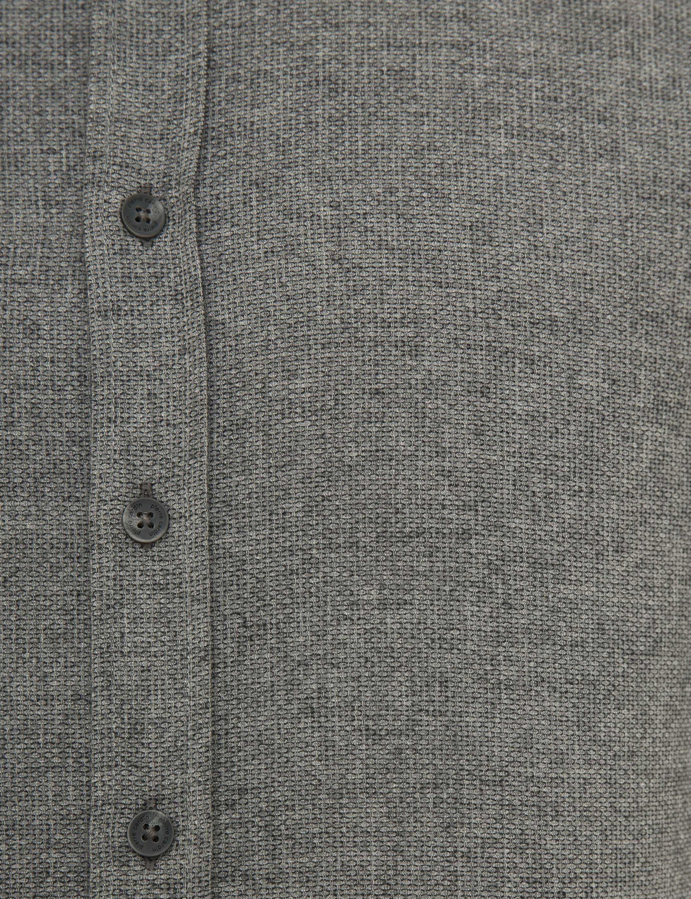 Gri Slim Fit Uzun Kollu Gömlek