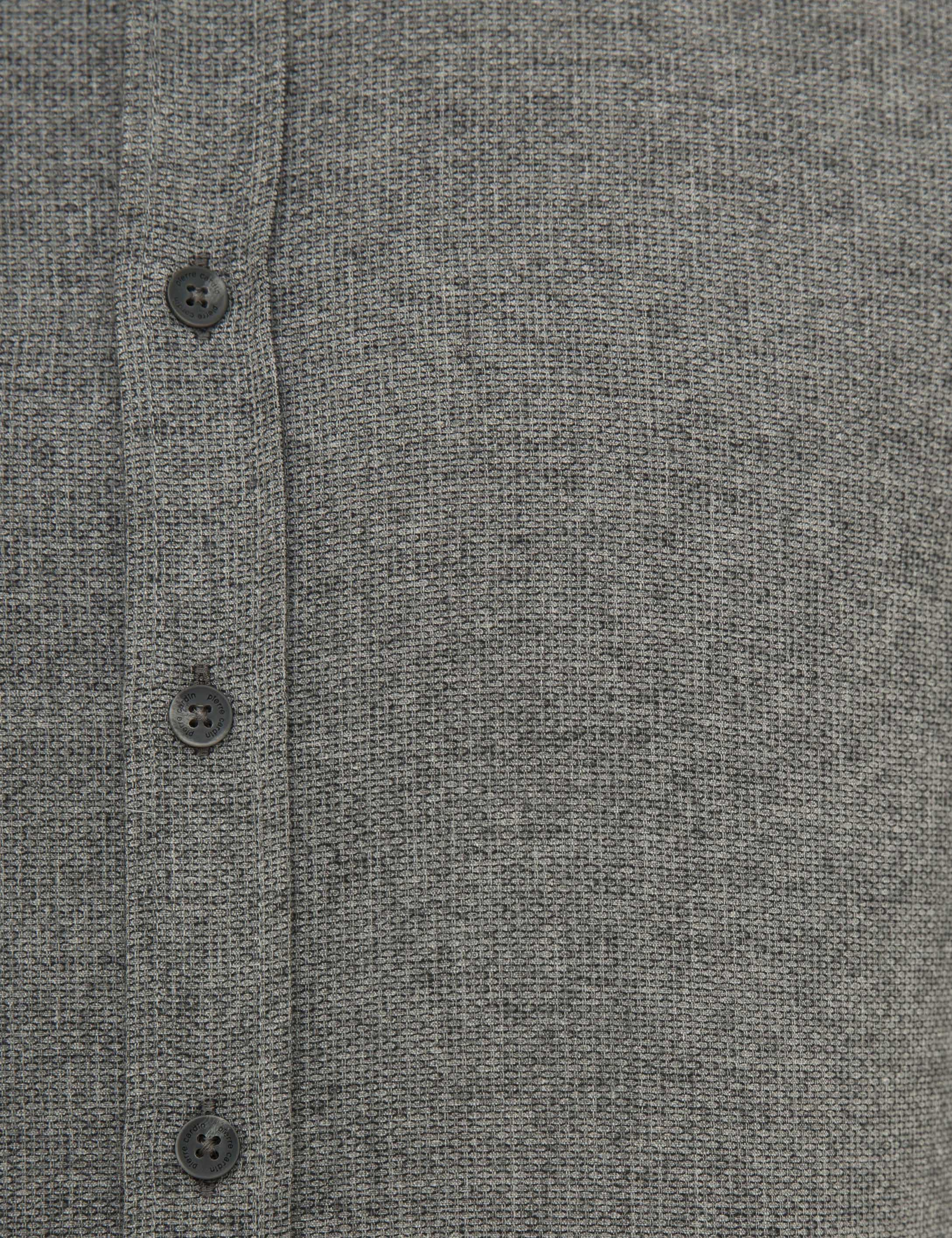 Gri Slim Fit Uzun Kollu Gömlek