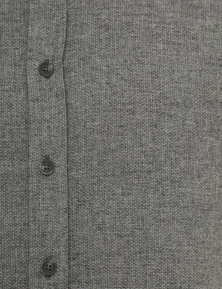 Gri Slim Fit Uzun Kollu Gömlek - 50227733024