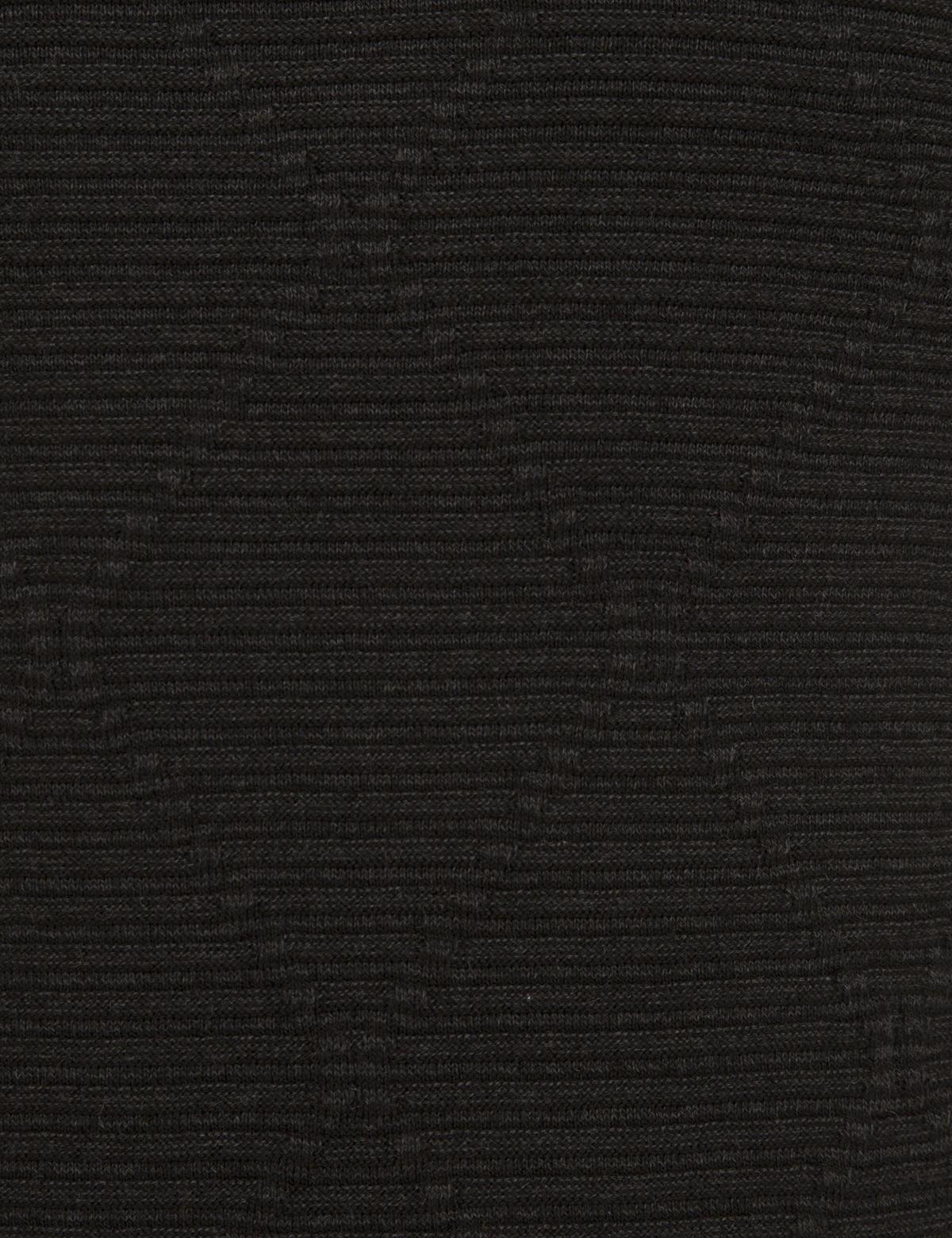 Siyah Slim Fit Bisiklet Yaka Triko Kazak - 50233716018