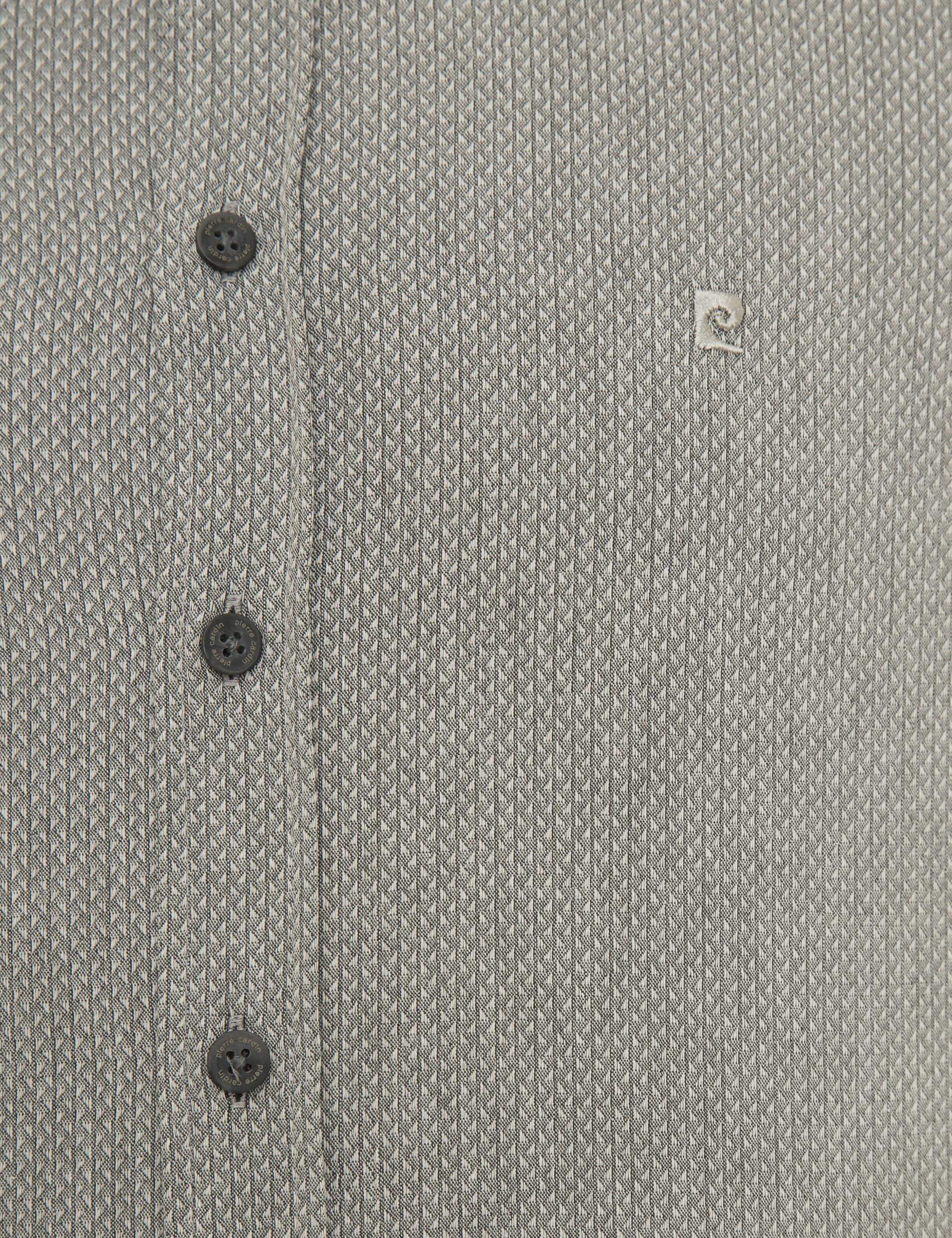 Gri Slim Fit Gömlek - Image 5