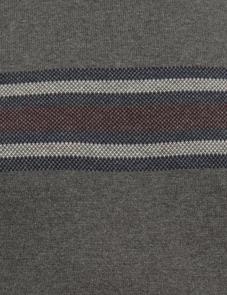 Gri Melanj Slim Fit Triko Kazak - 50233724017