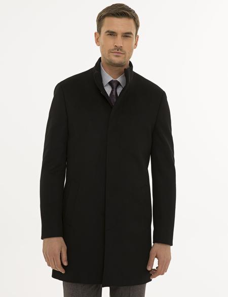 Siyah Slim Fit Palto - 50230242028
