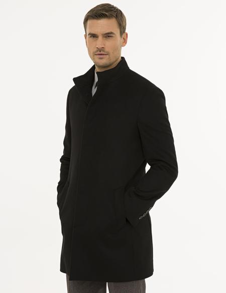 Siyah Slim Fit Palto - 50230242028