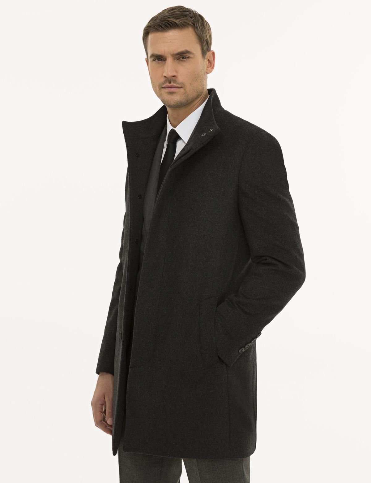 Antrasit Slim Fit Palto - 50230242008