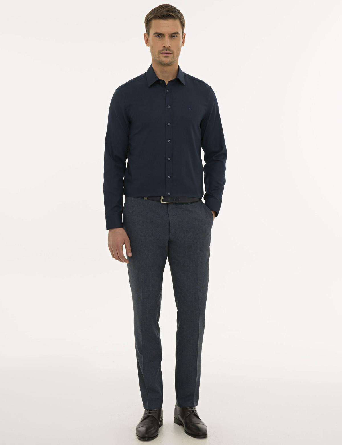 Lacivert Slim Fit Gömlek - 50233546020