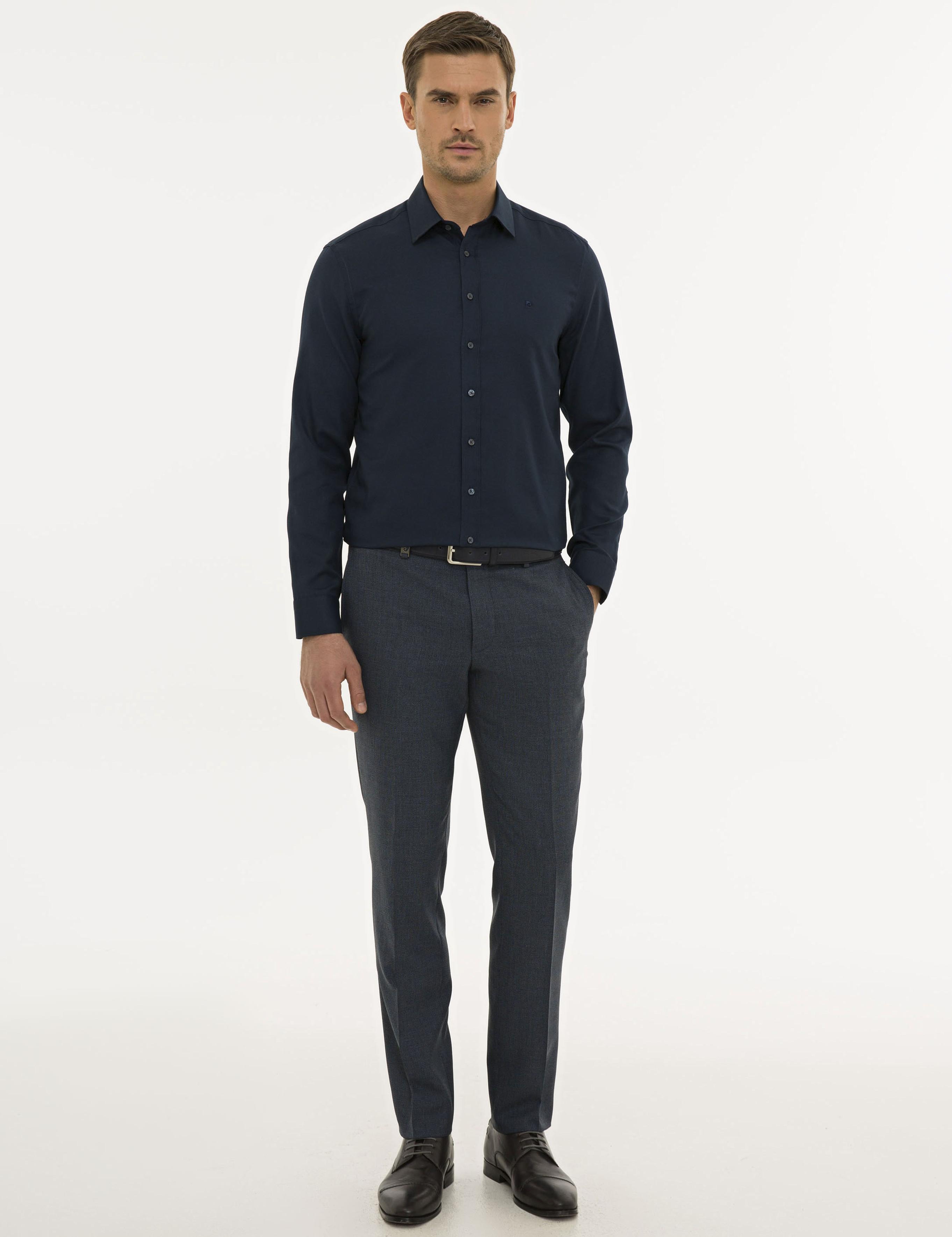 Lacivert Slim Fit Gömlek