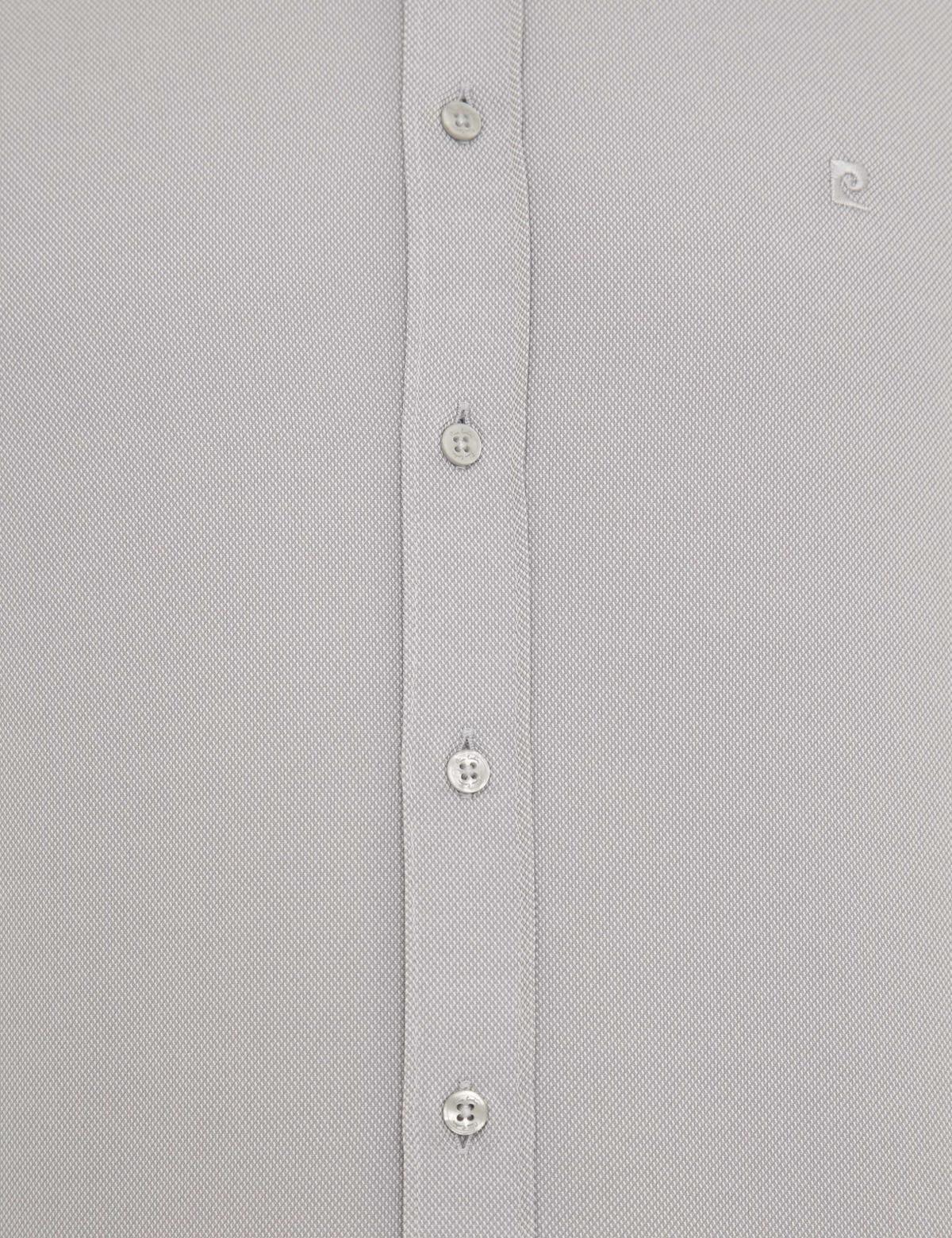 Gri Slim Fit Oxford Gömlek - 50233546052