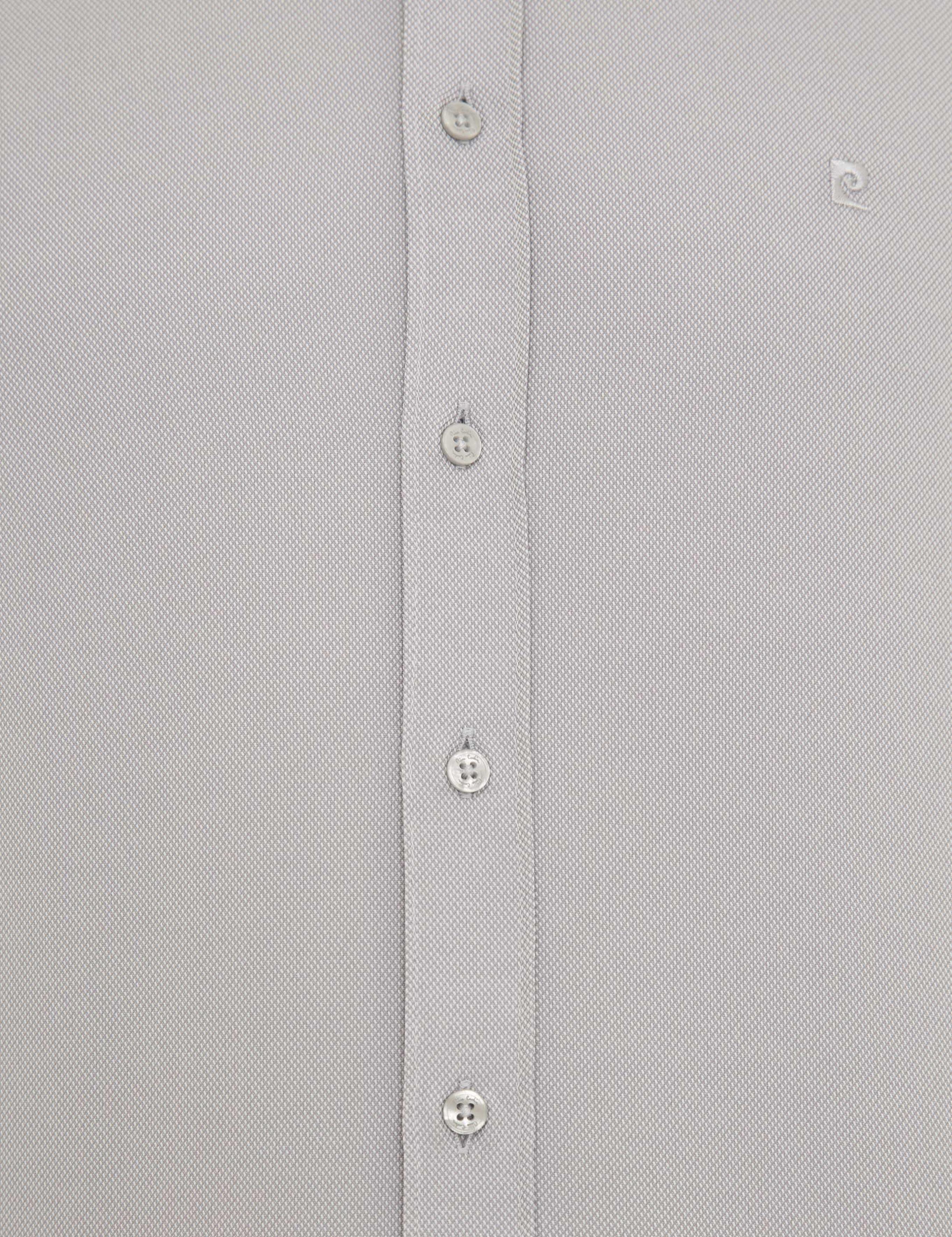 Gri Slim Fit Oxford Gömlek