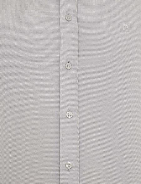 Gri Slim Fit Oxford Gömlek - 50233546052