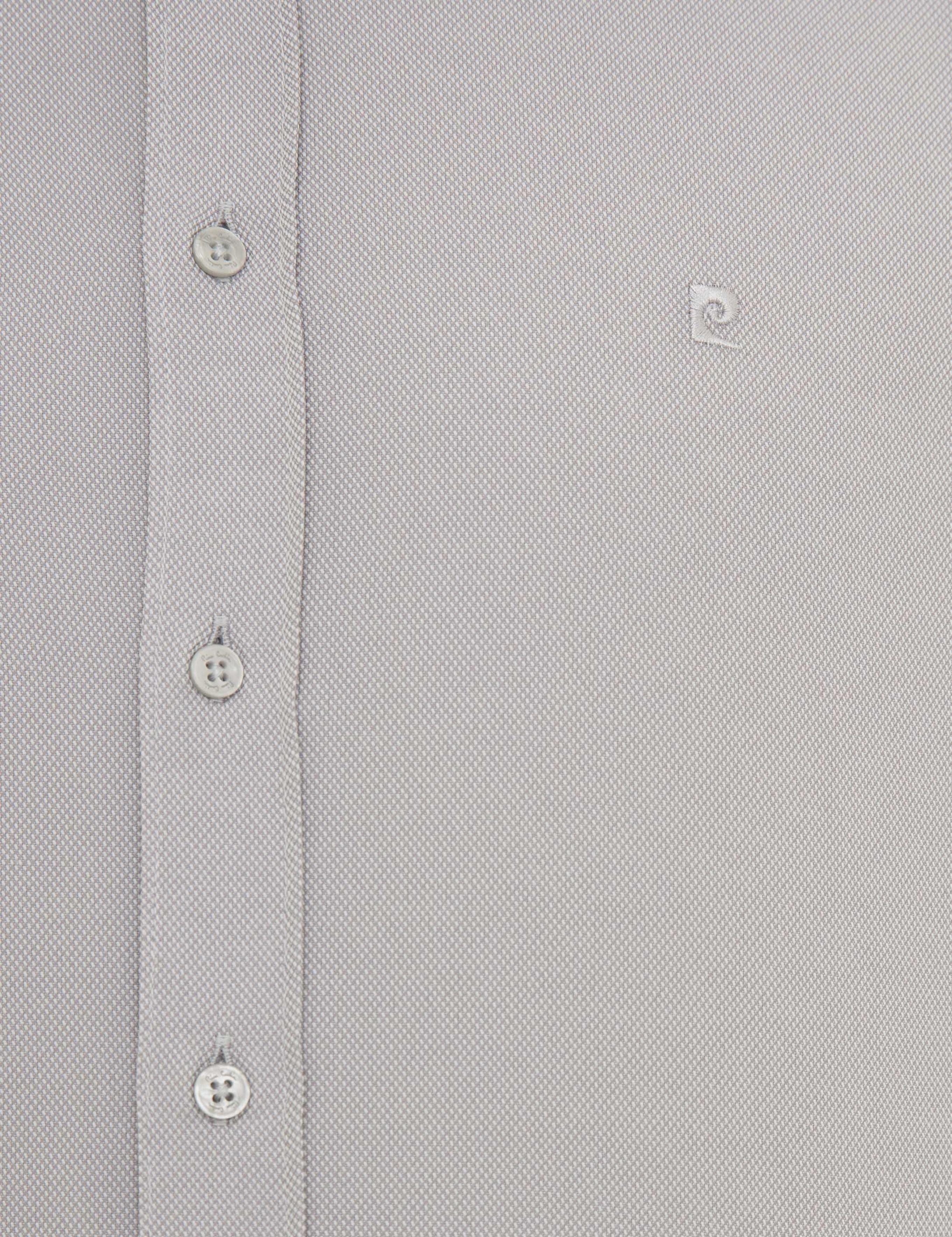 Gri Slim Fit Oxford Gömlek