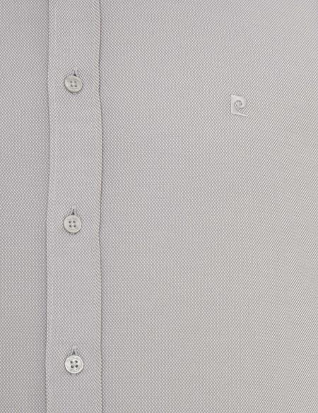 Gri Slim Fit Oxford Gömlek - 50233546052