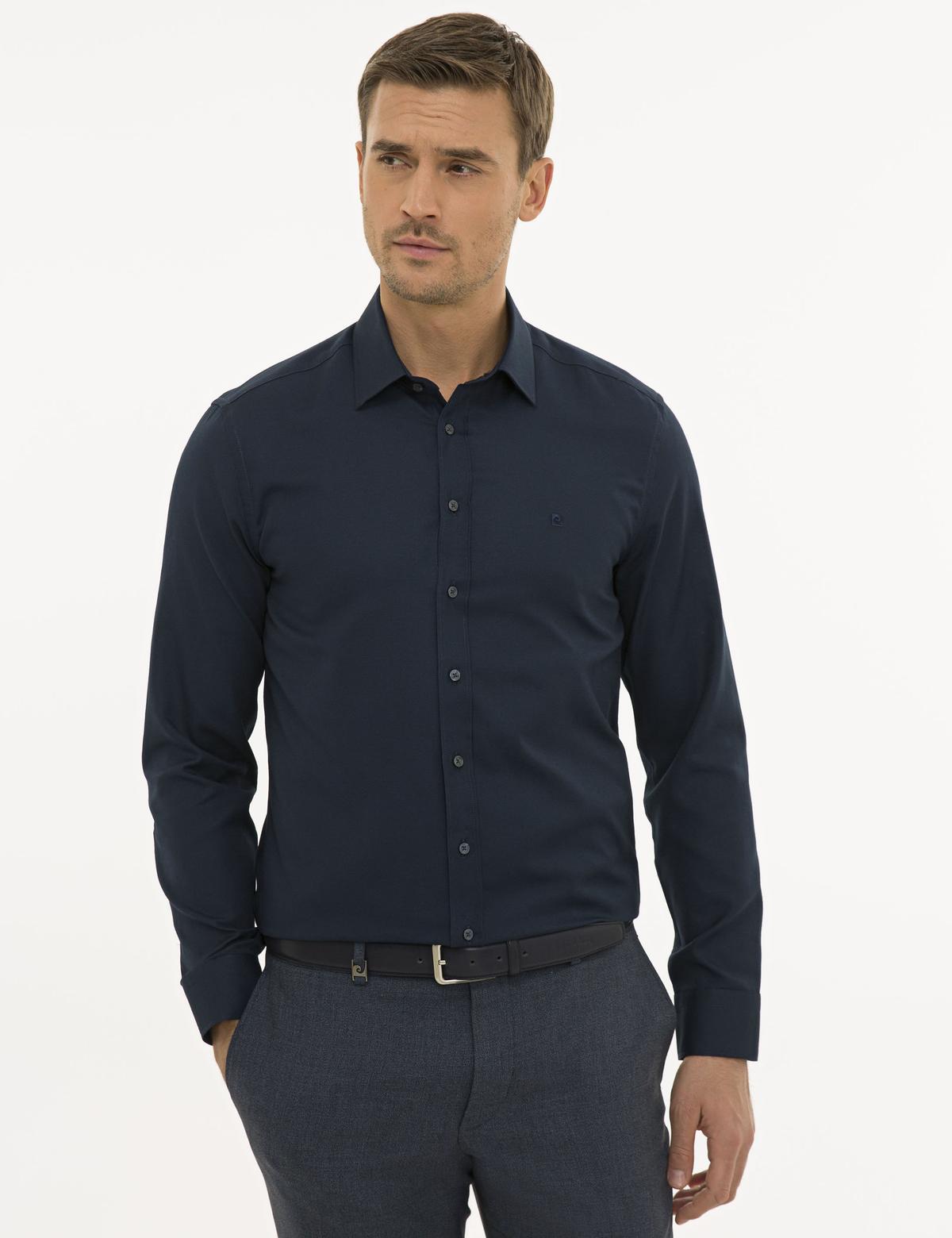 Lacivert Slim Fit Gömlek