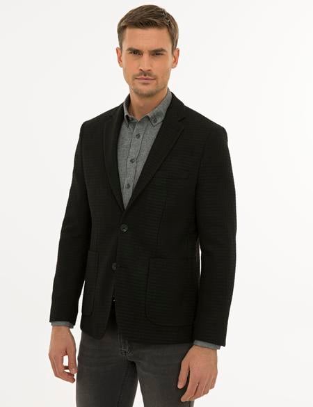 Siyah Slim Fit Ceket - 50229106008