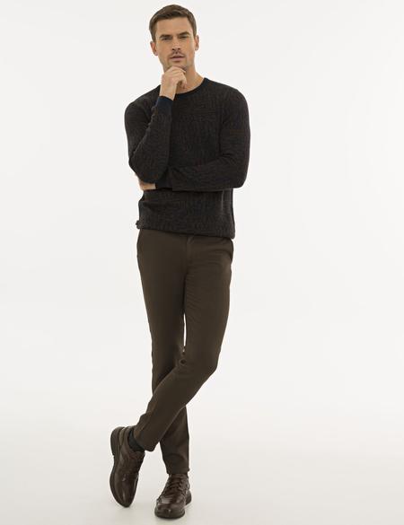 Lacivert Slim Fit Triko Kazak - 50228532033