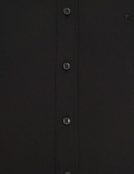 Siyah Slim Fit Basic Gömlek - 50233527037