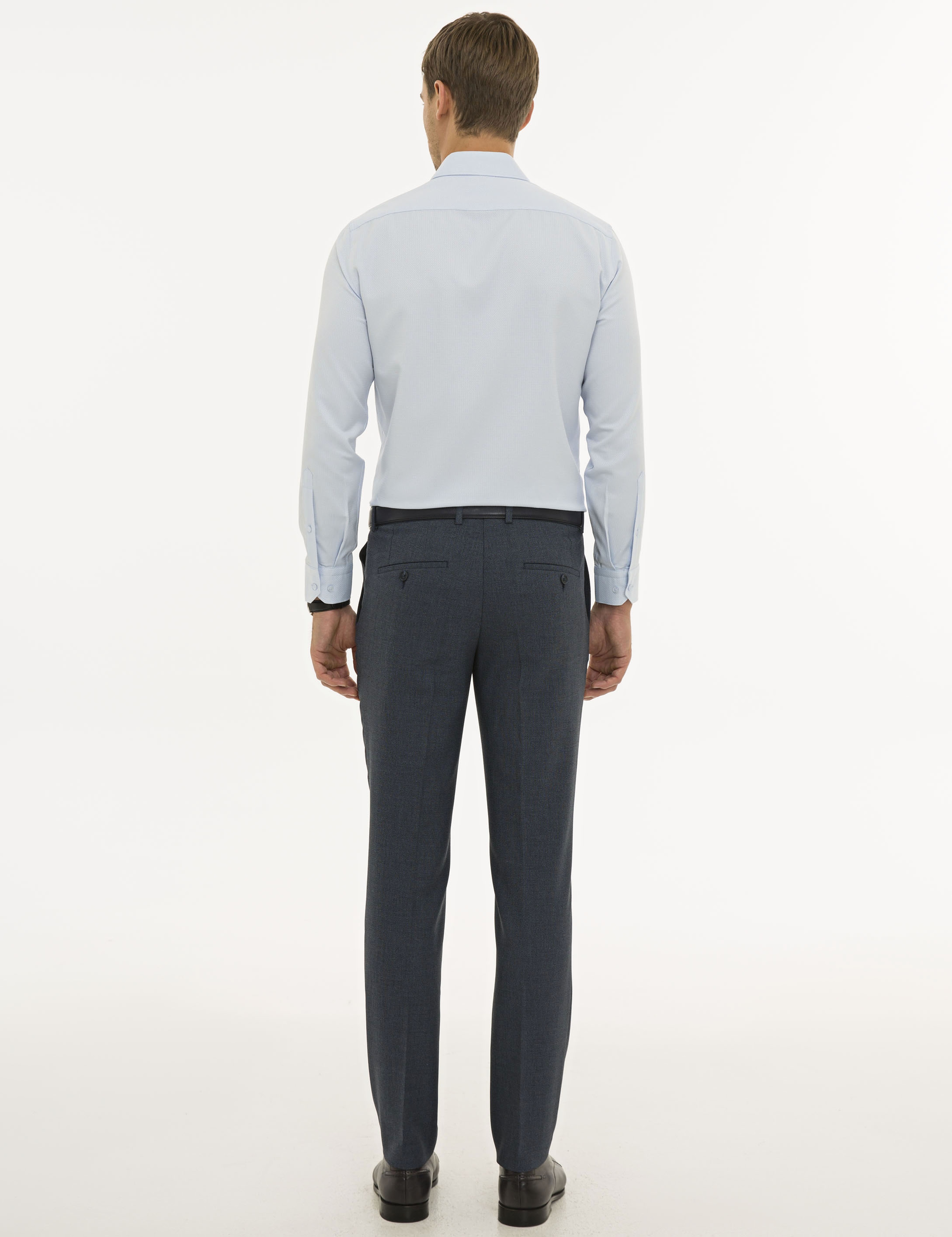 Açık Lacivert Slim Fit Kumaş Pantolon - Image 3