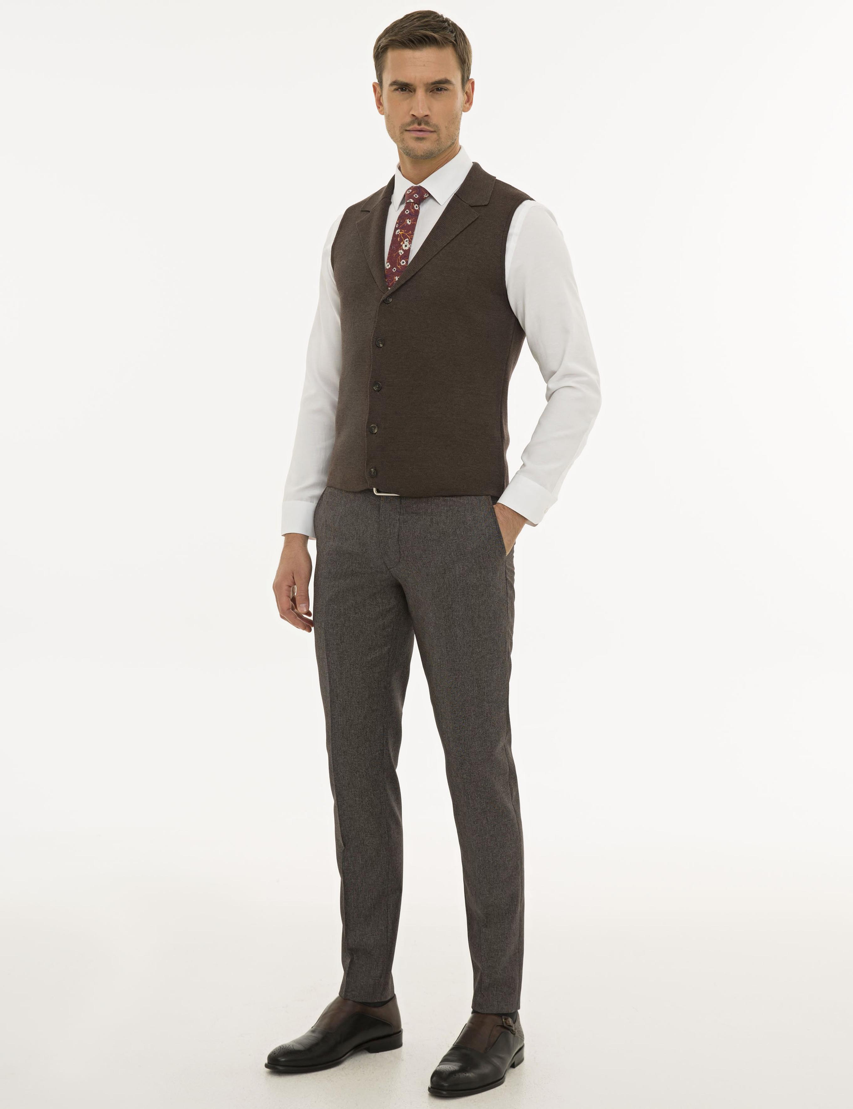 Bordo Ex. Slim Fit Kumaş Pantolon