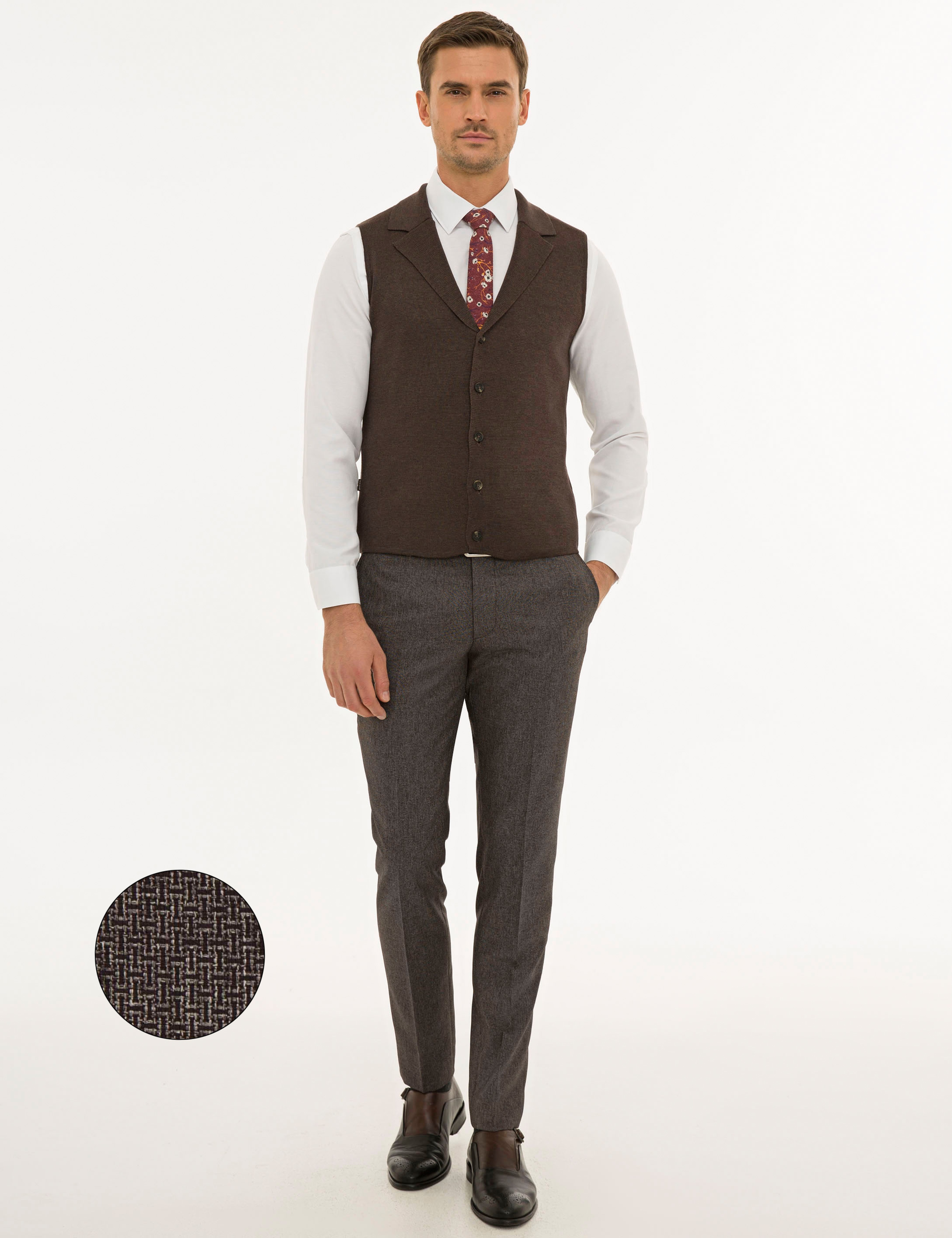Bordo Ex. Slim Fit Kumaş Pantolon - Image 1