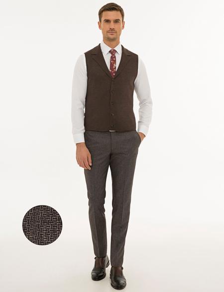 Bordo Ex. Slim Fit Kumaş Pantolon - 50229916008
