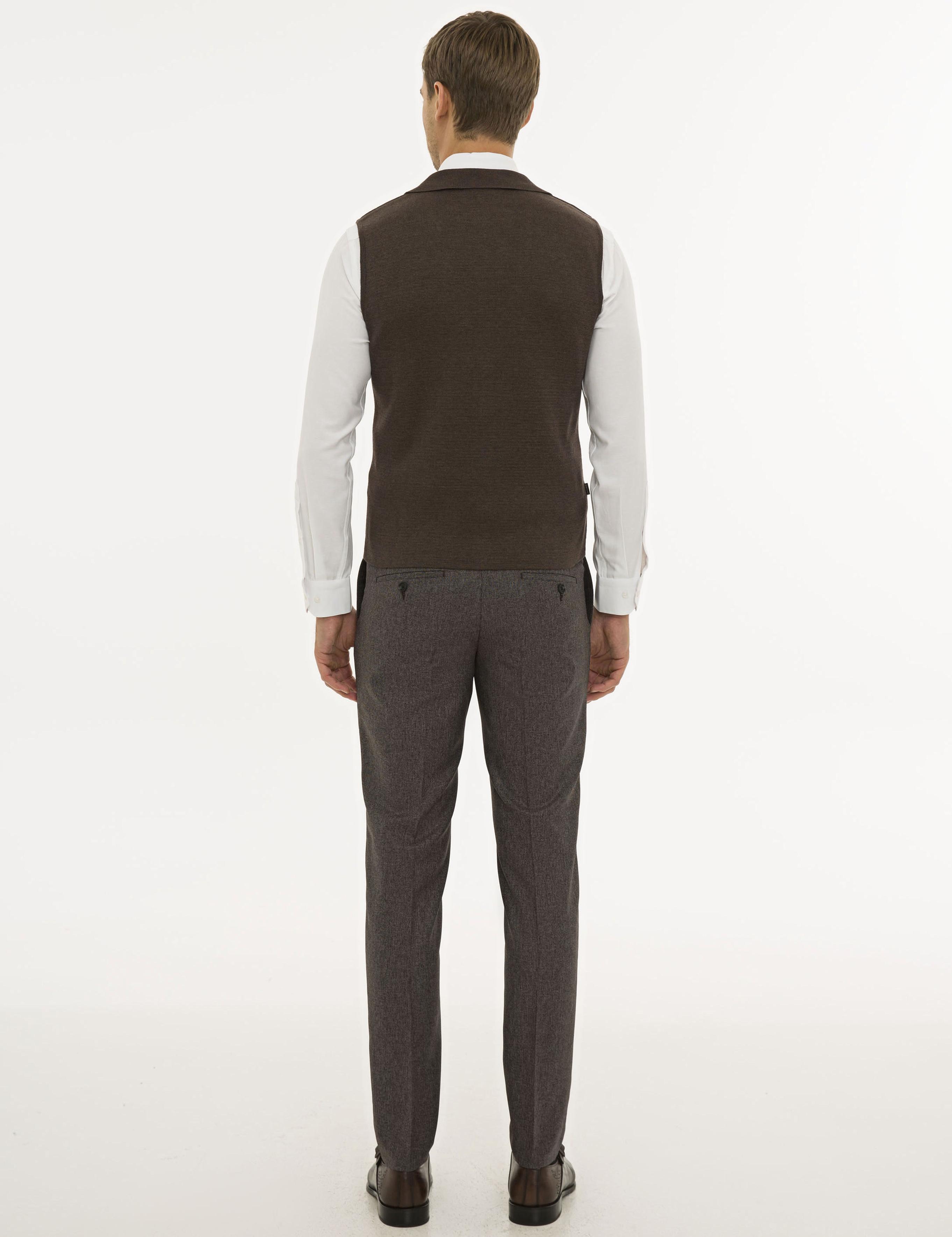 Bordo Ex. Slim Fit Kumaş Pantolon