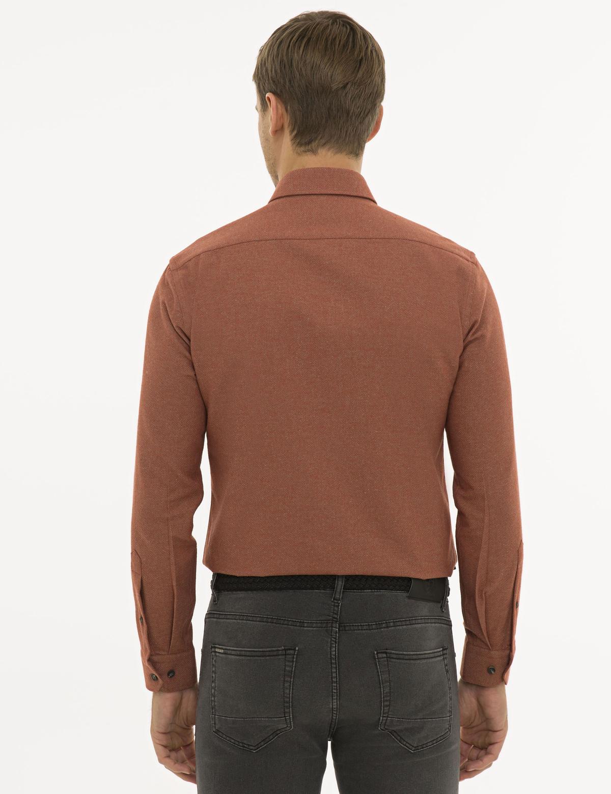 Kiremit Slim Fit Gömlek - 50227733069