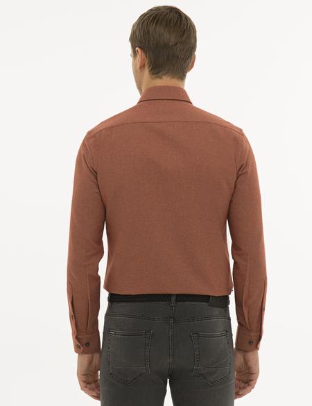 Kiremit Slim Fit Gömlek - 50227733069