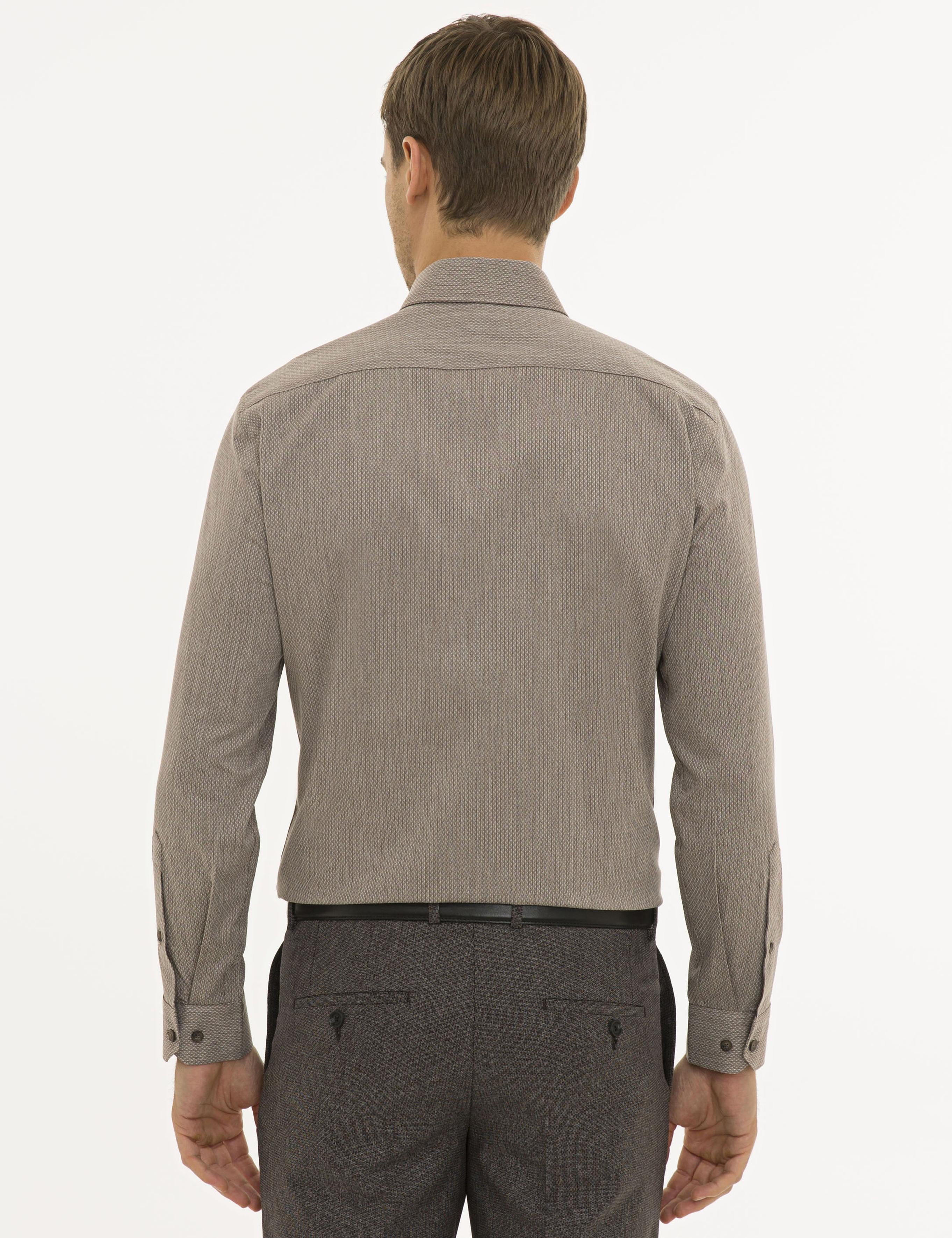 Açık Kahverengi Slim Fit Gömlek