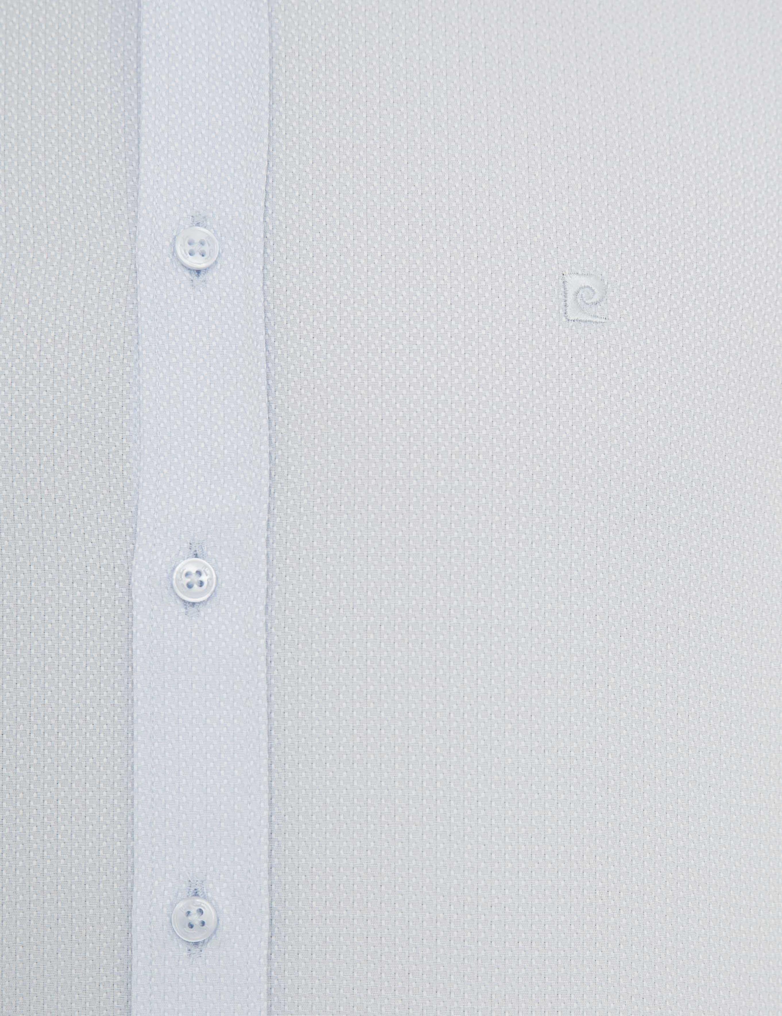 Açık Mavi Slim Fit Armürlü Gömlek