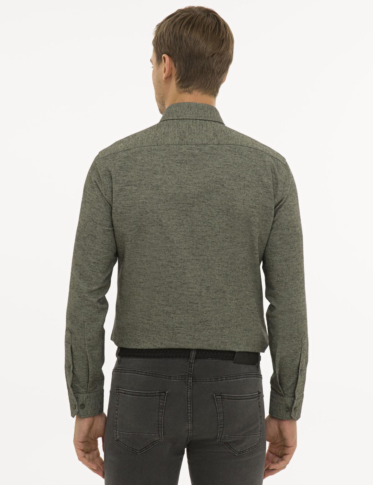 Yeşil Slim Fit Gömlek - 50227733016