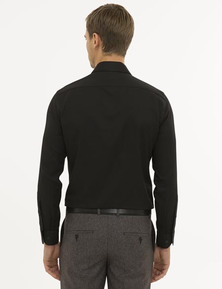 Siyah Slim Fit Armürlü Gömlek - 50233531032