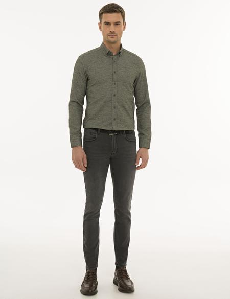 Yeşil Slim Fit Gömlek - 50227733016