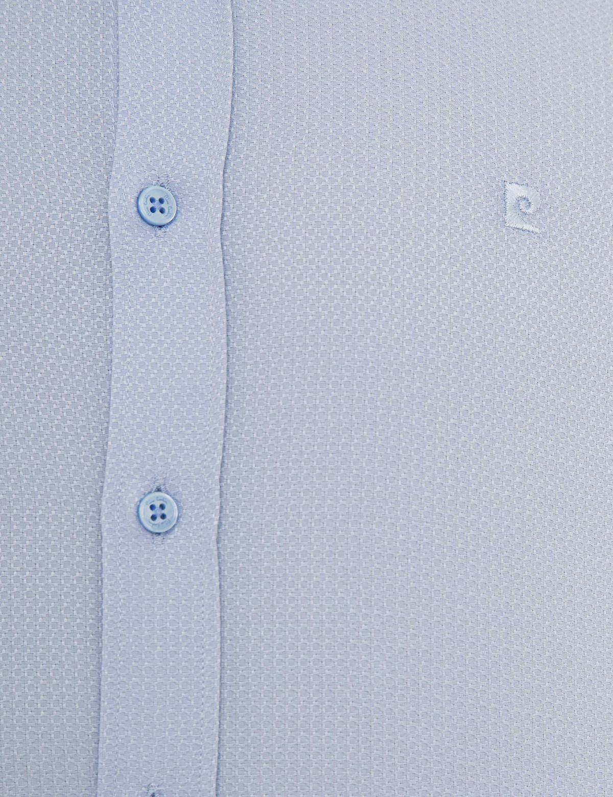 Koyu Mavi Slim Fit Armürlü Gömlek - 50233531041