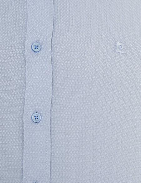 Koyu Mavi Slim Fit Armürlü Gömlek - 50233531041