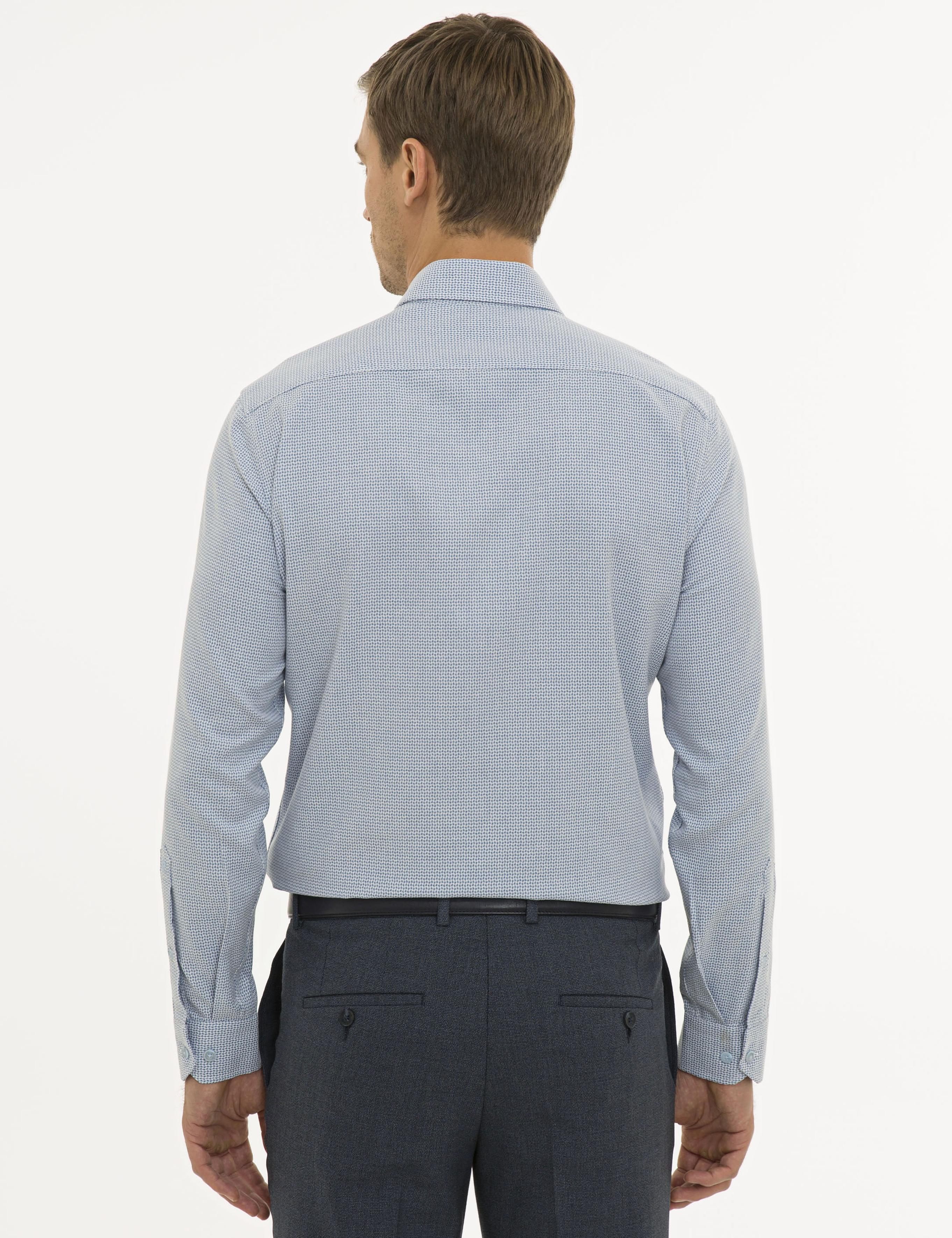 Açık Mavi Slim Fit Uzun Kollu Gömlek