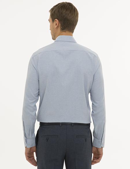 Açık Mavi Slim Fit Uzun Kollu Gömlek - 50233536015