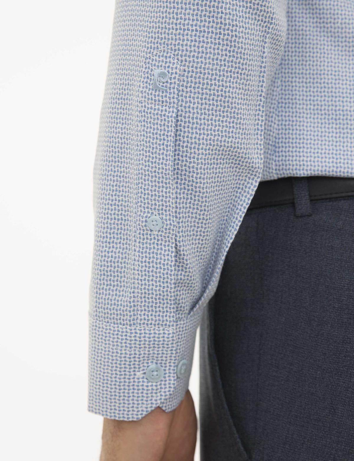 Açık Mavi Slim Fit Uzun Kollu Gömlek - 50233536015