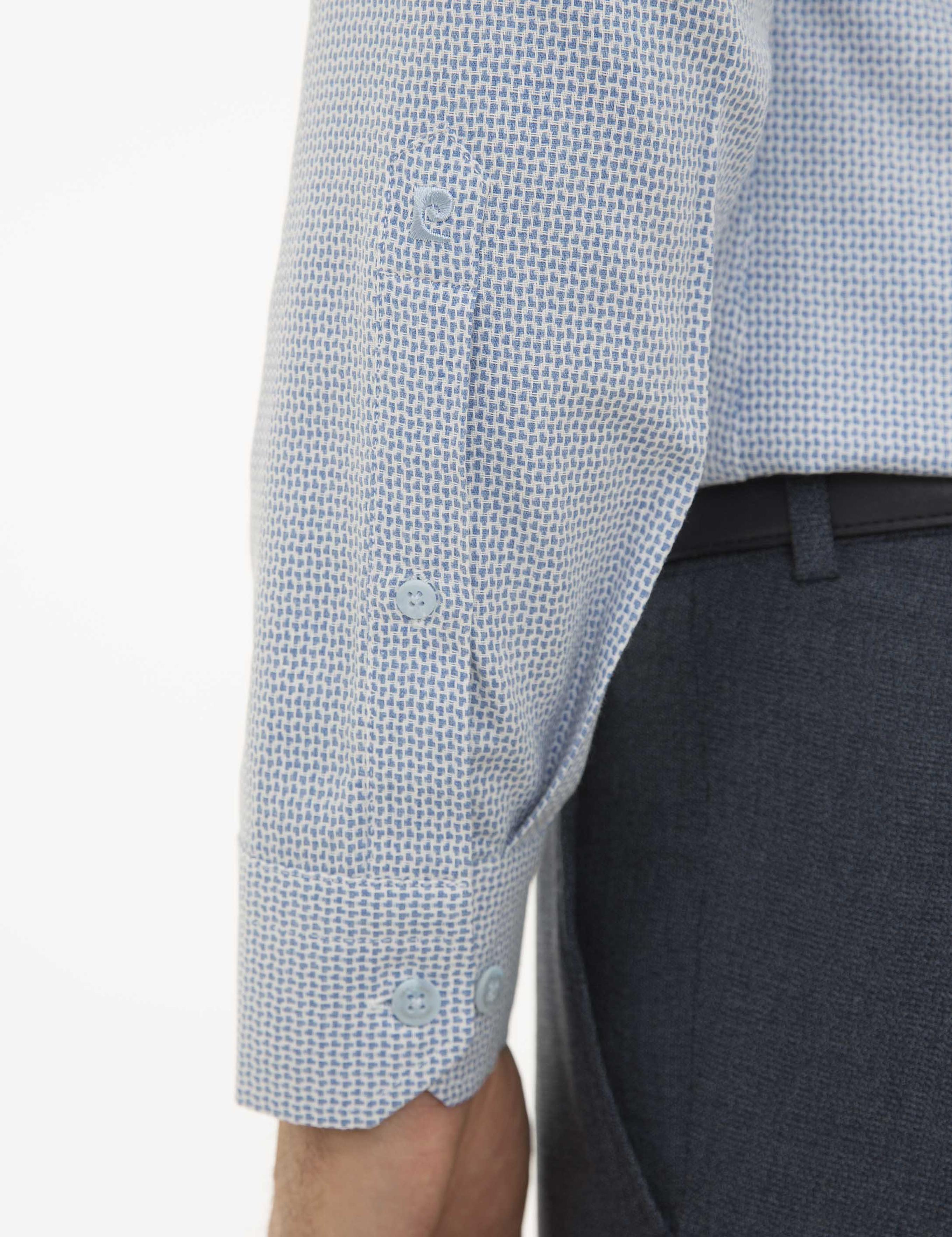 Açık Mavi Slim Fit Uzun Kollu Gömlek