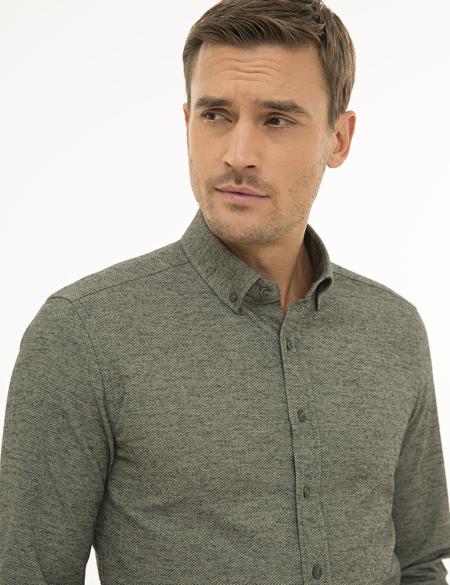 Yeşil Slim Fit Gömlek - 50227733016