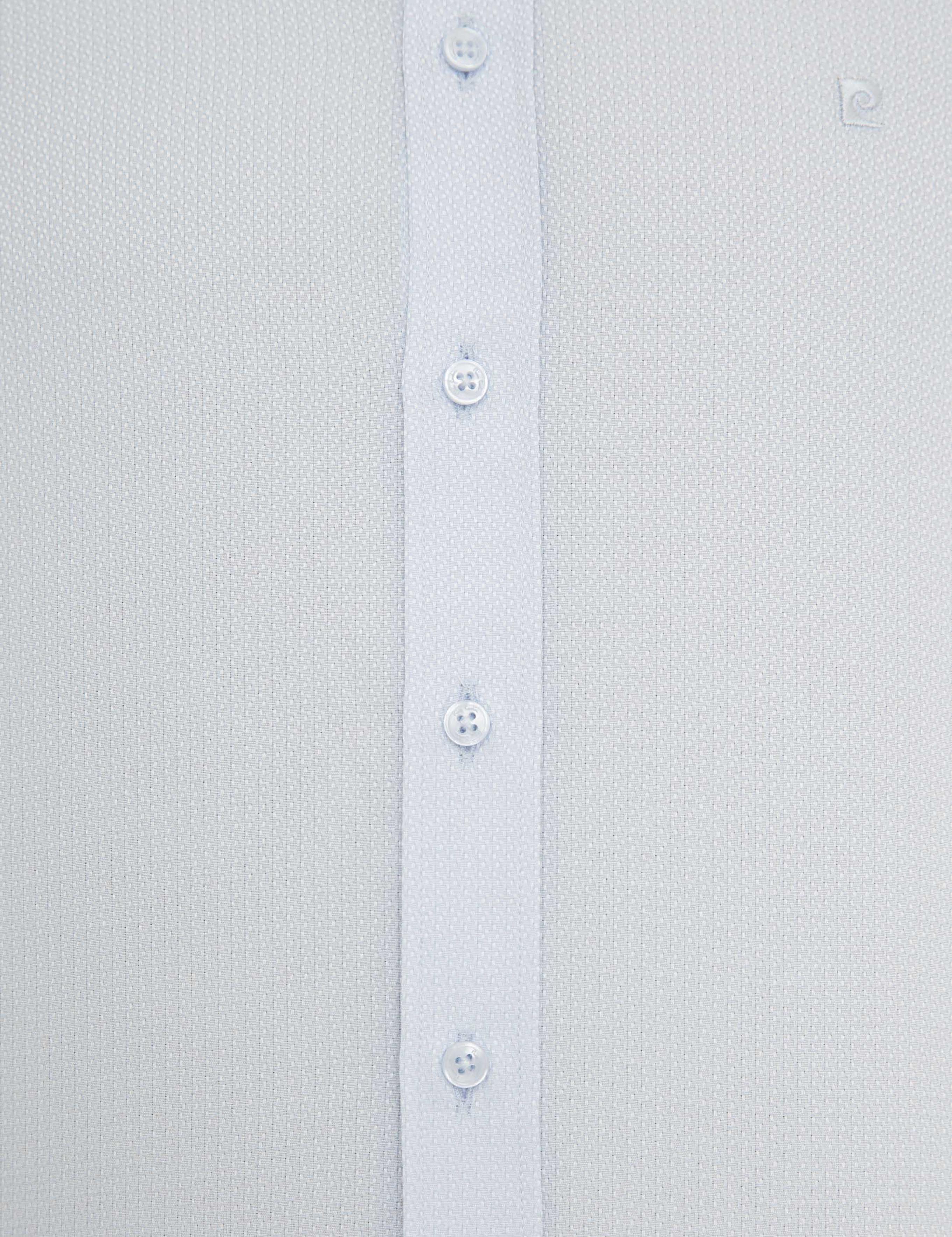 Açık Mavi Slim Fit Armürlü Gömlek