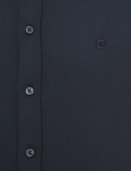 Lacivert Slim Fit Armürlü Gömlek - 50233531023