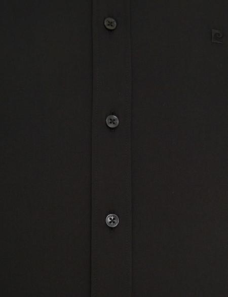 Siyah Regular Fit Basic Gömlek - 50233544037