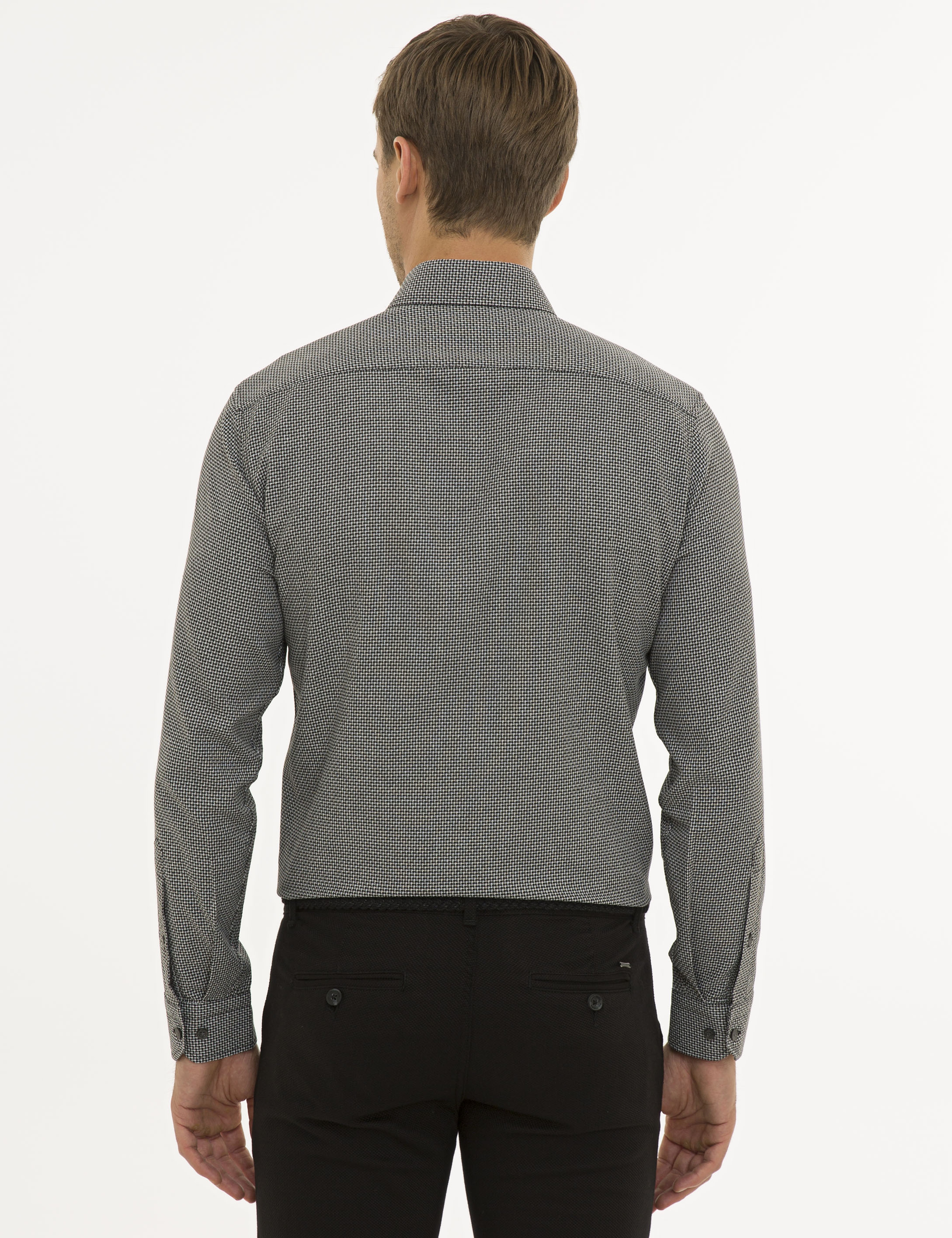 Siyah Slim Fit Gömlek - Image 3