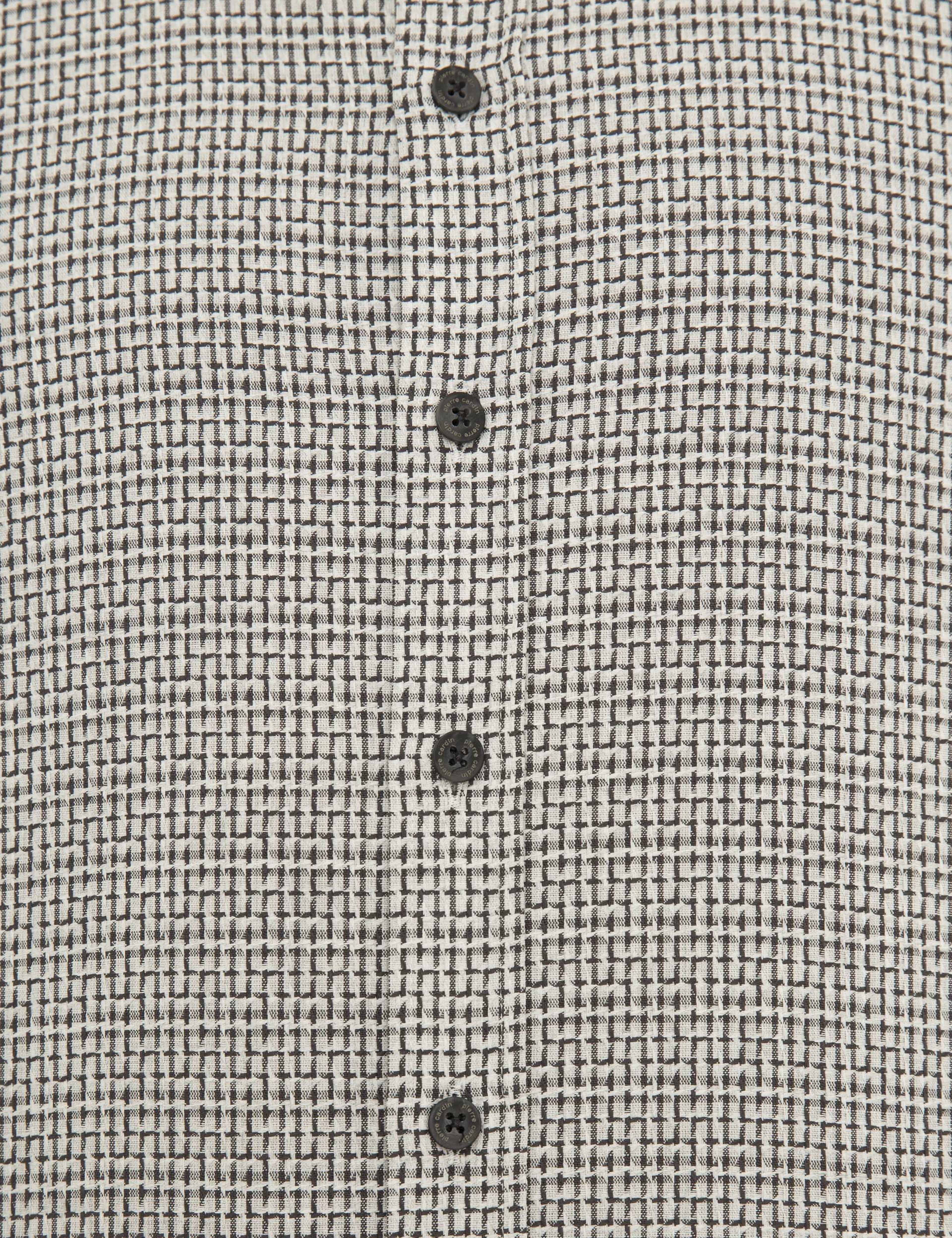 Gri Slim Fit Uzun Kollu Gömlek - Image 5