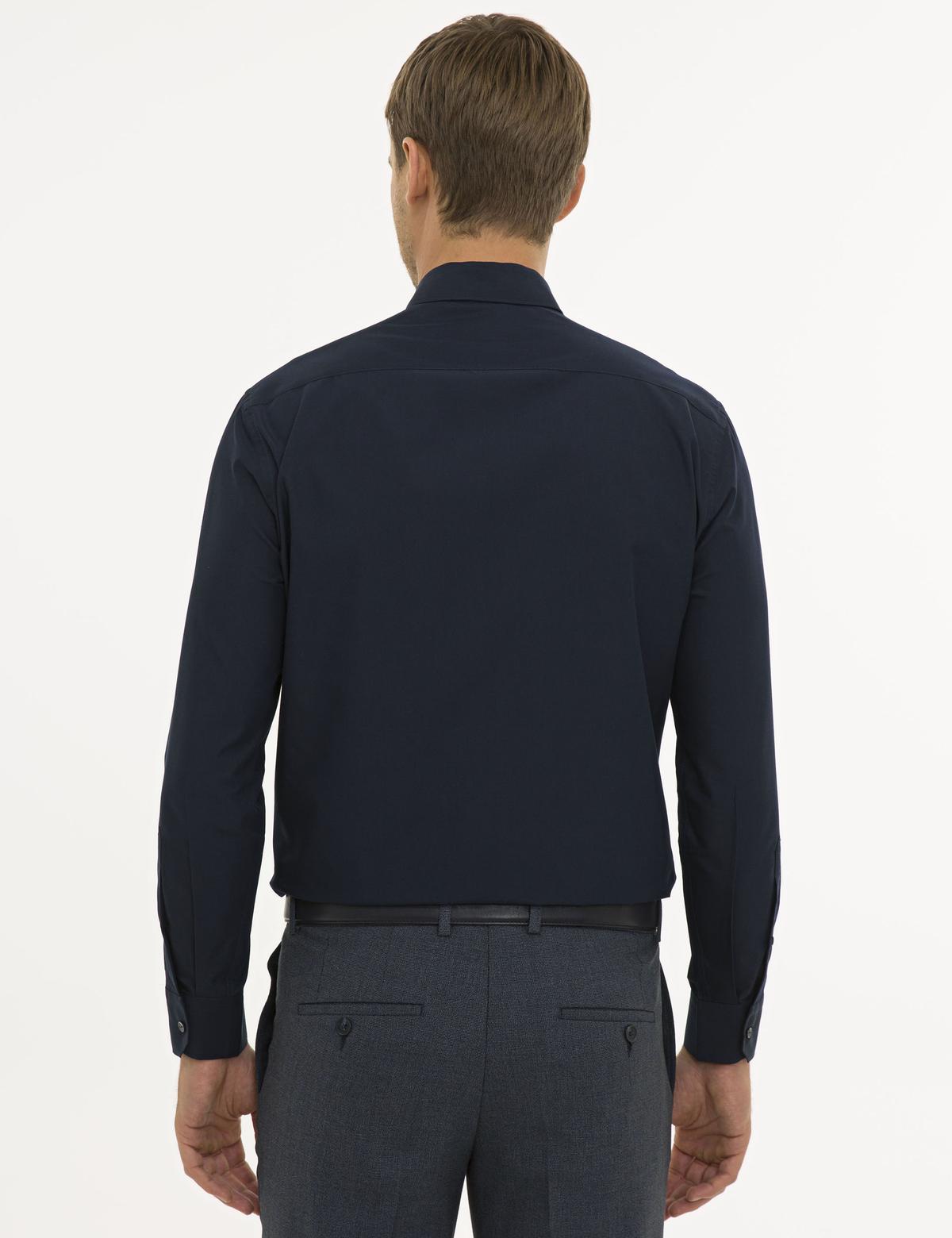 Lacivert Regular Fit Basic Gömlek - 50233544028