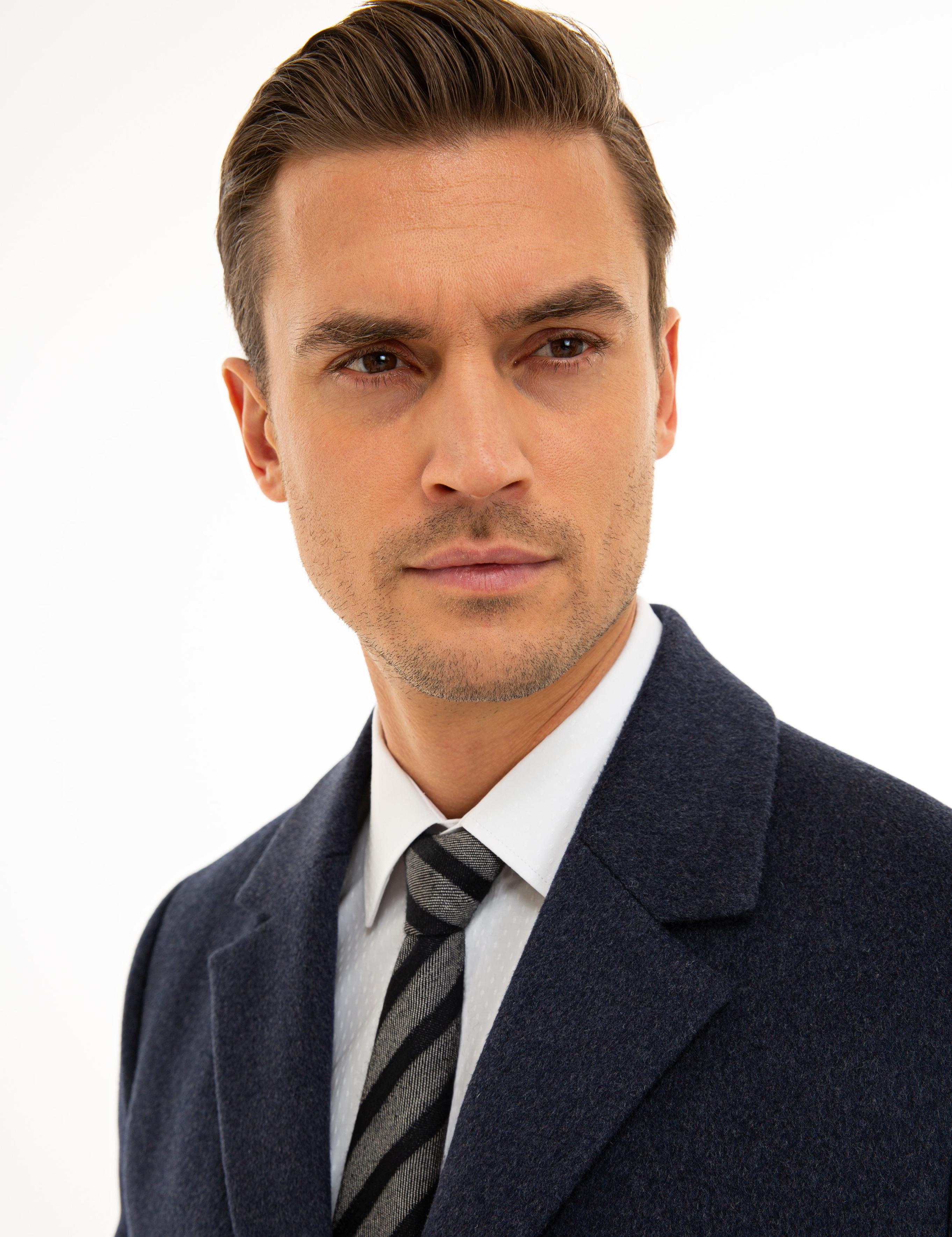 İndigo Ekstra Slim Fit Kaban