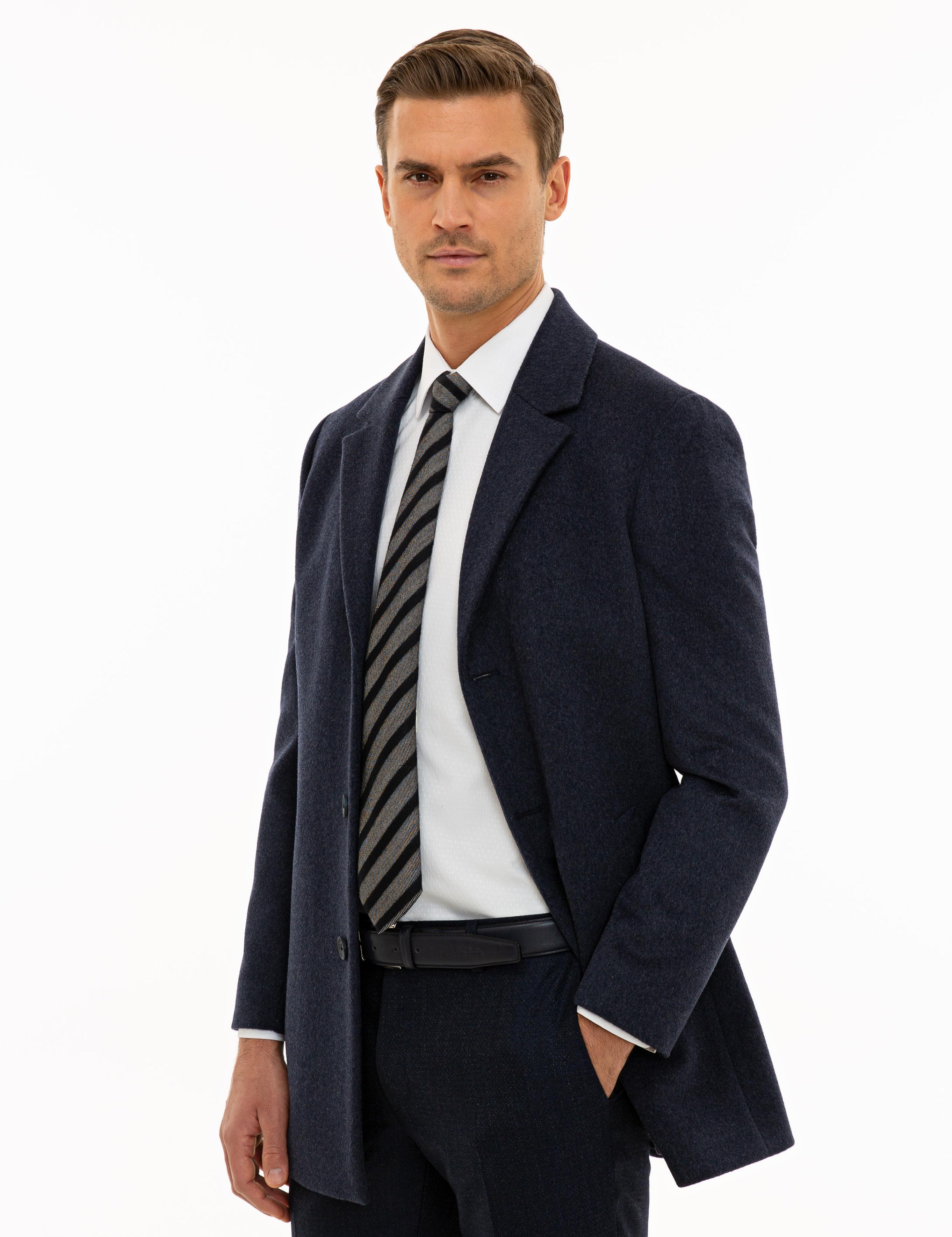 İndigo Ekstra Slim Fit Kaban