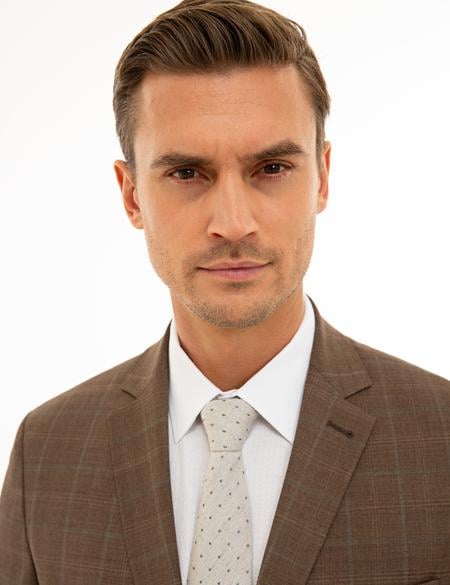 Açık Kahverengi Slim Fit Ceket - 50225890020